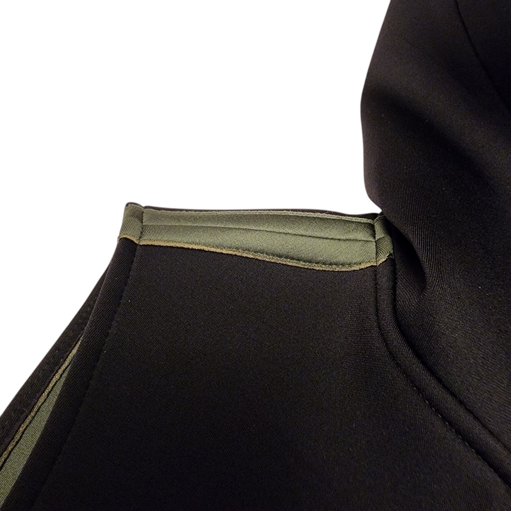 Alala Black Hooded Paneled Zip Vest with Olive Trim - Picture 9 of 16